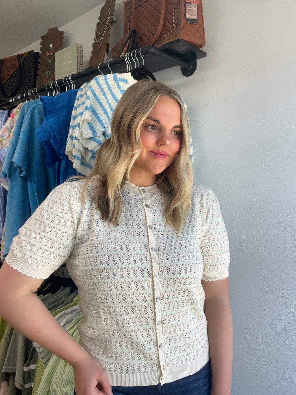 The Evelyn Button Down Sweater