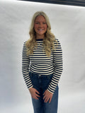The Lillian Navy Striped Top