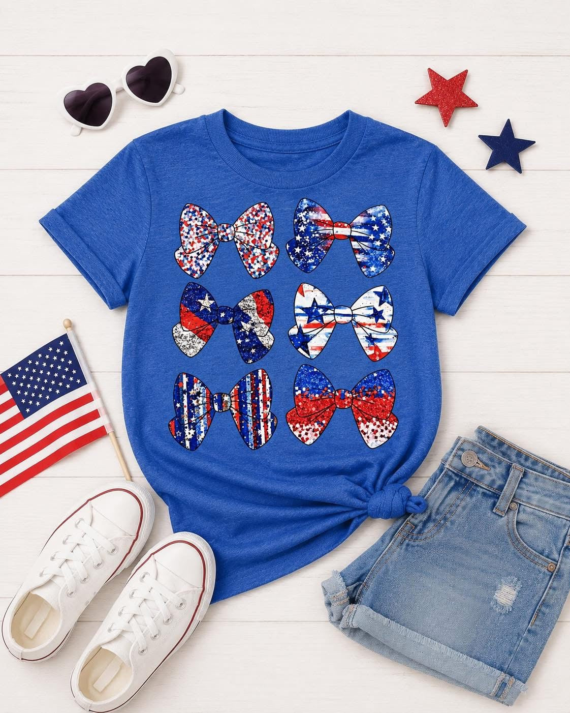 Red and Blue Bow- Youth