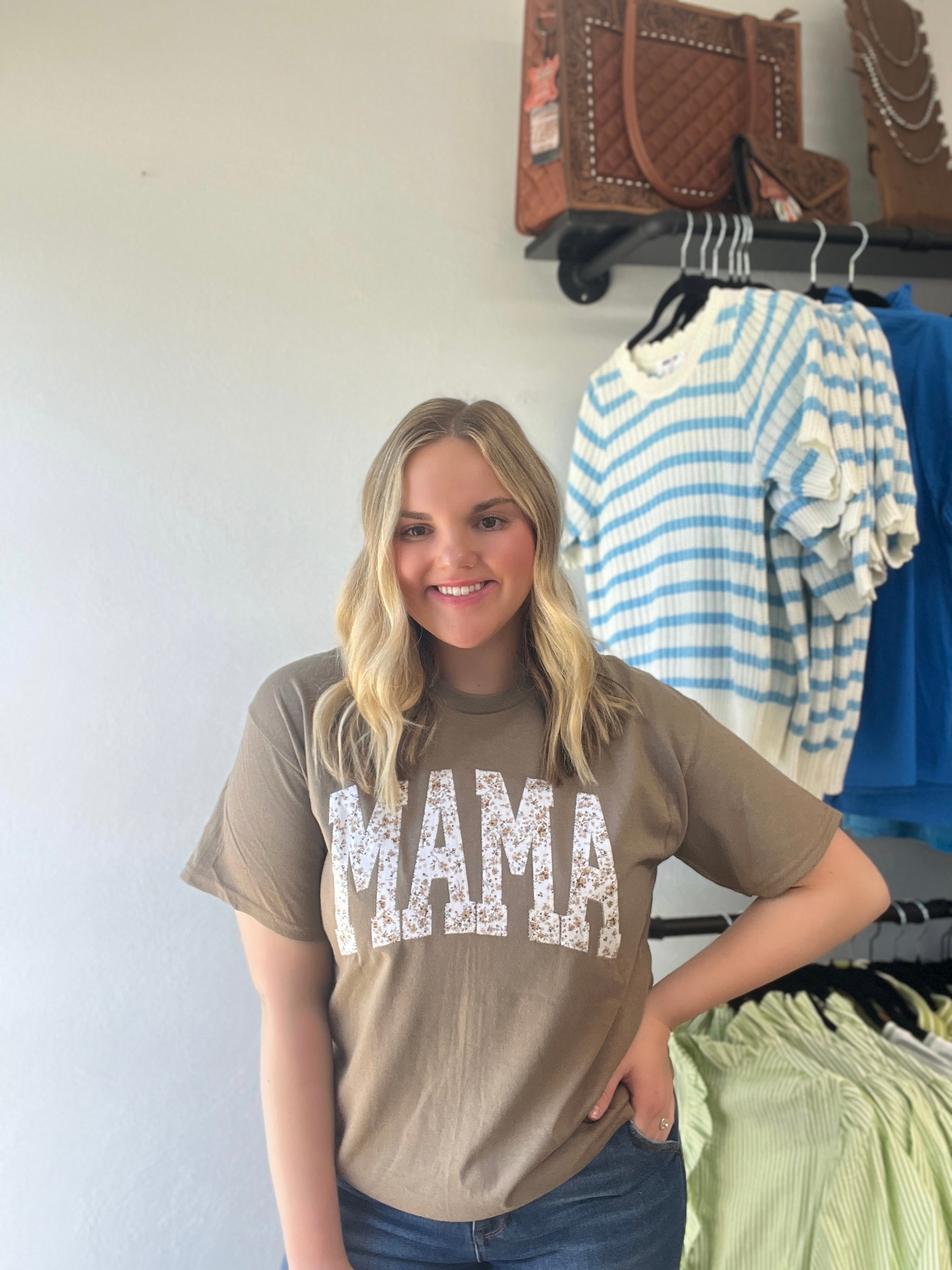Brown Mama Patchwork Tee