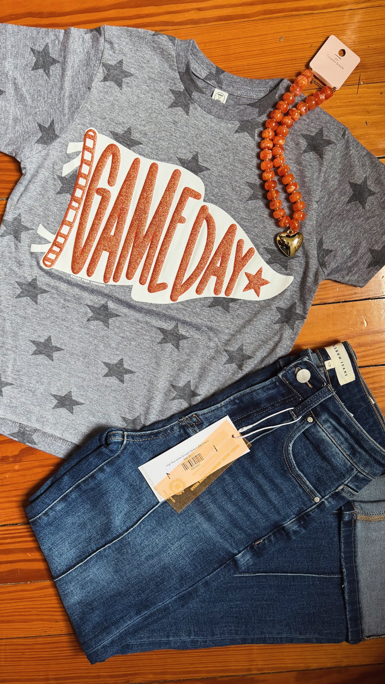 Game Day- YOUTH Orange Puff