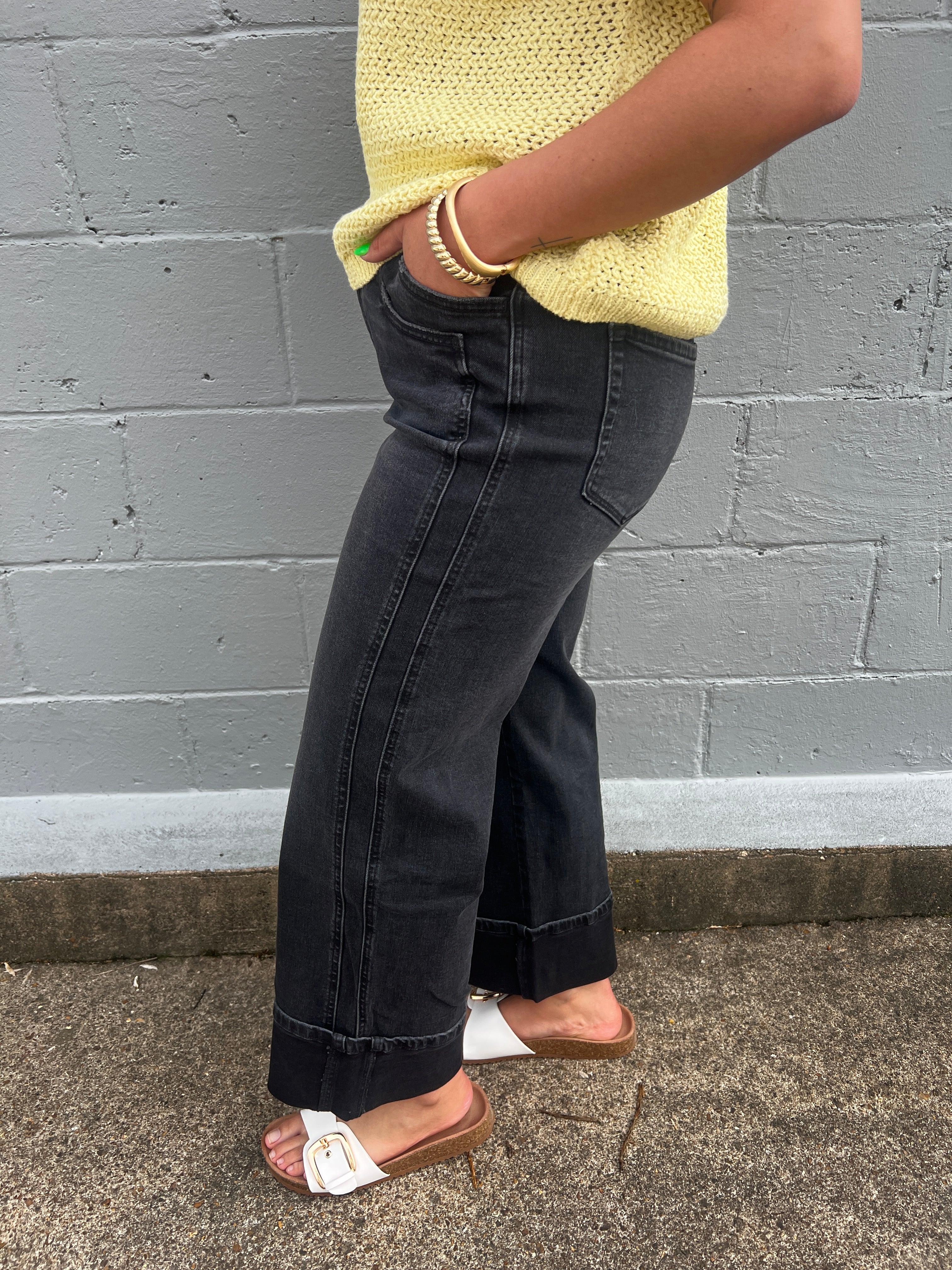 The Black Swan Cuffed Jeans