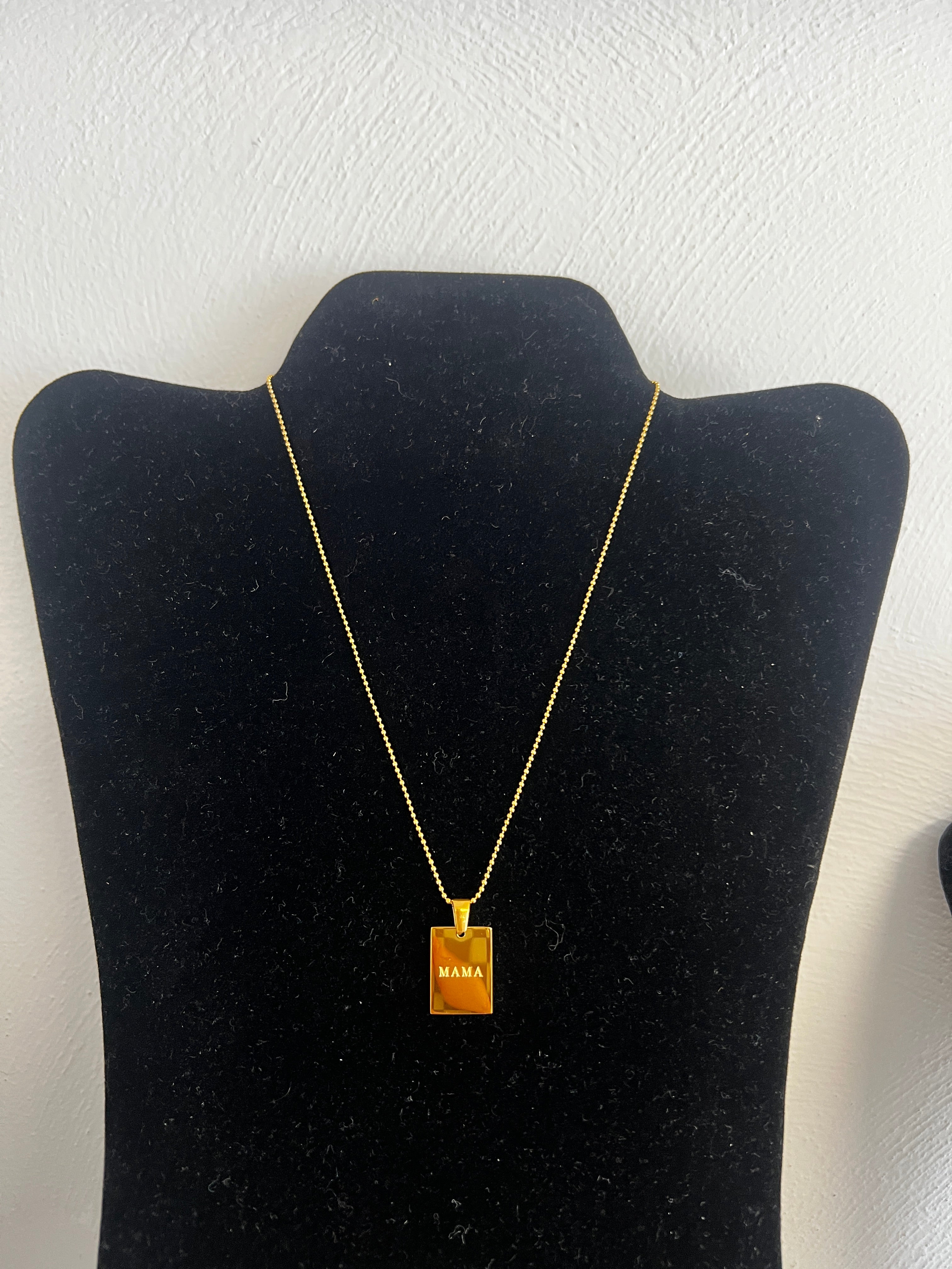 Mama Gold Plated Necklace