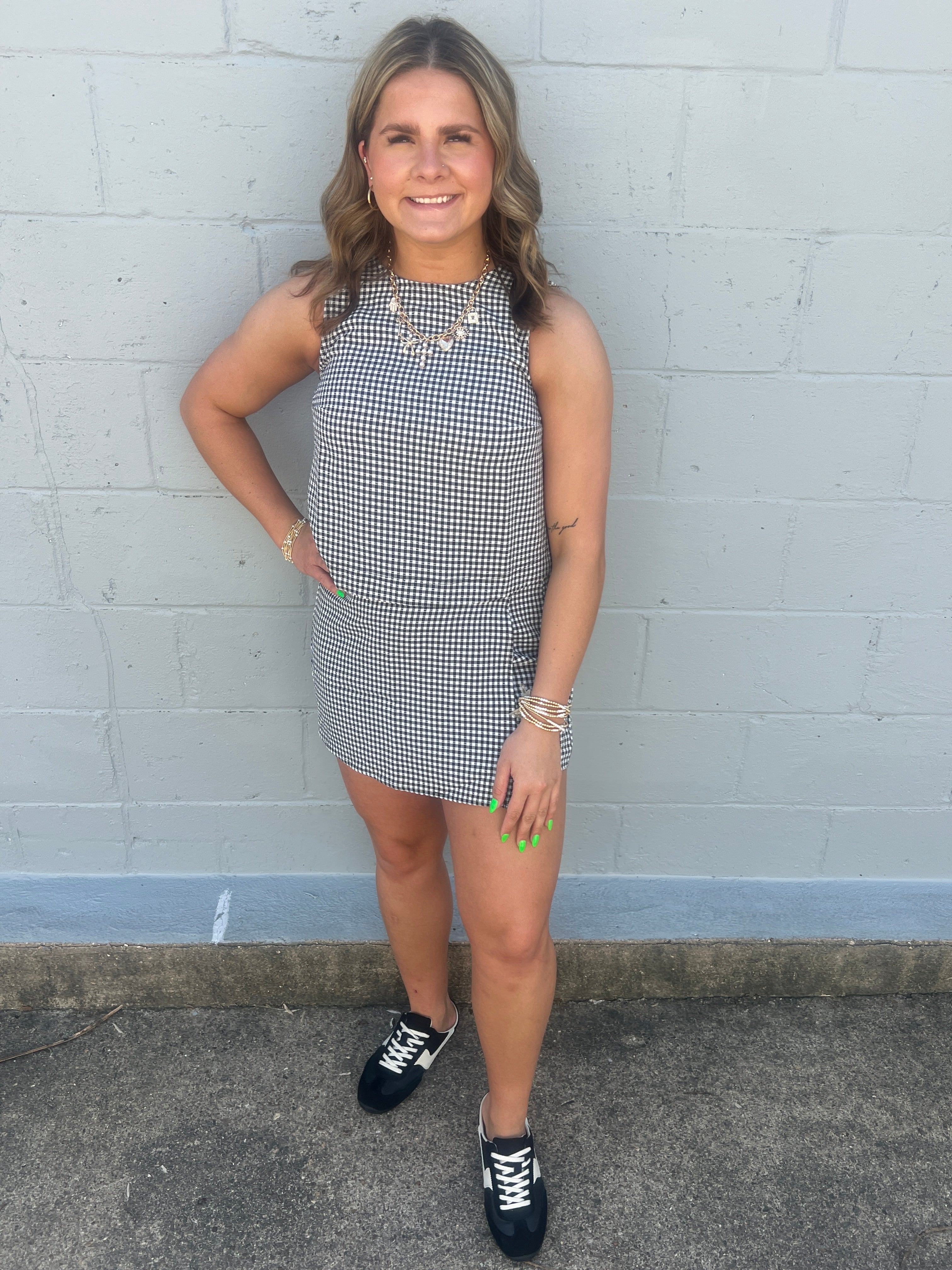 Black Gingham Set