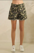 Camo Denim Shorts