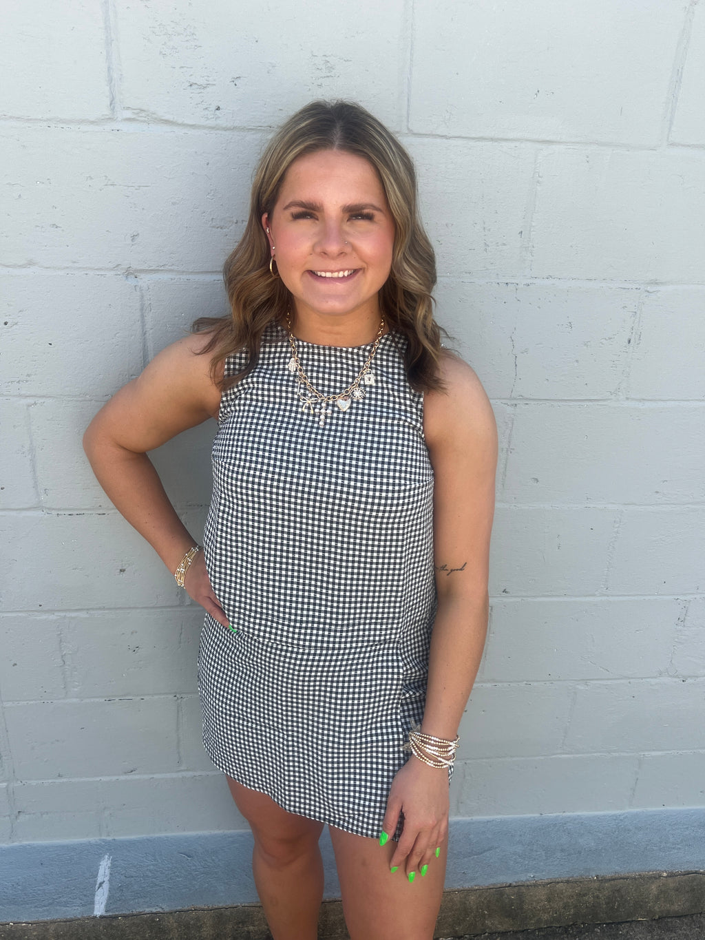 Black Gingham Set
