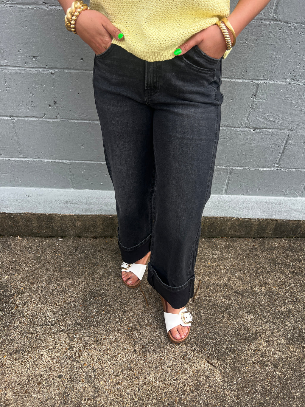 The Black Swan Cuffed Jeans