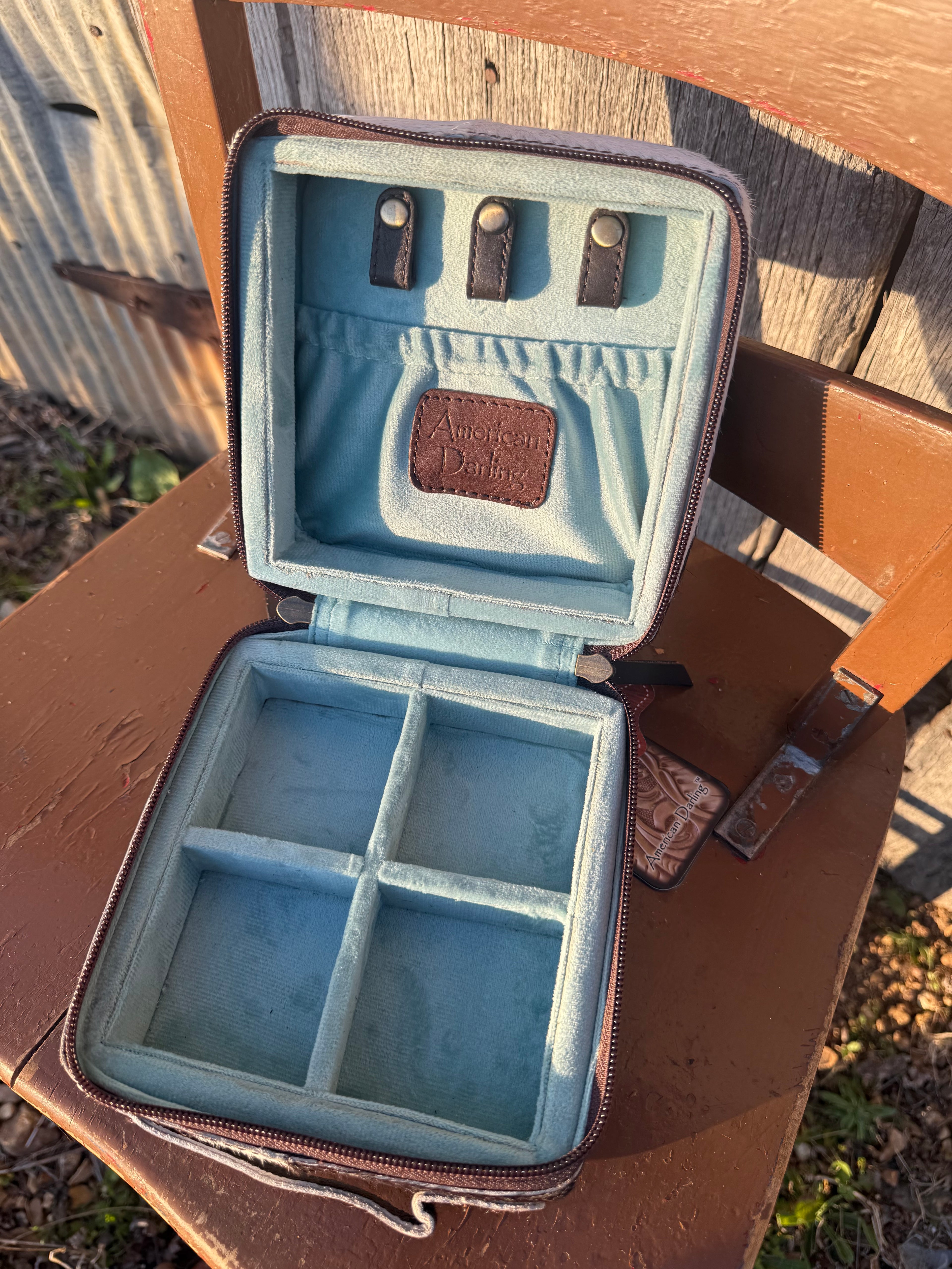Cowhide Jewelry Case