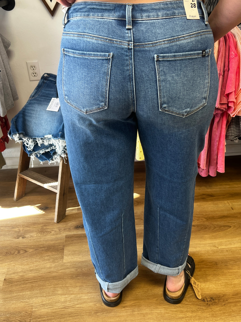The Jaime Cuffed Barrel Jean