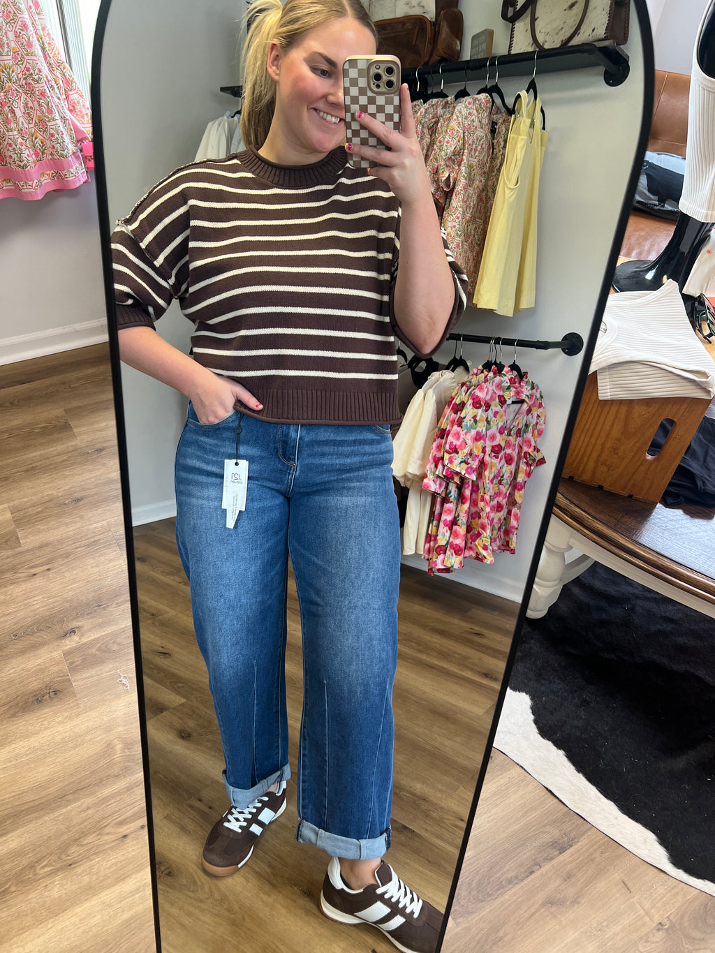 The Jaime Cuffed Barrel Jean