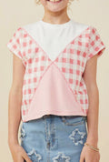 Girls- Colorblock Overstitch Knit T-Shirt