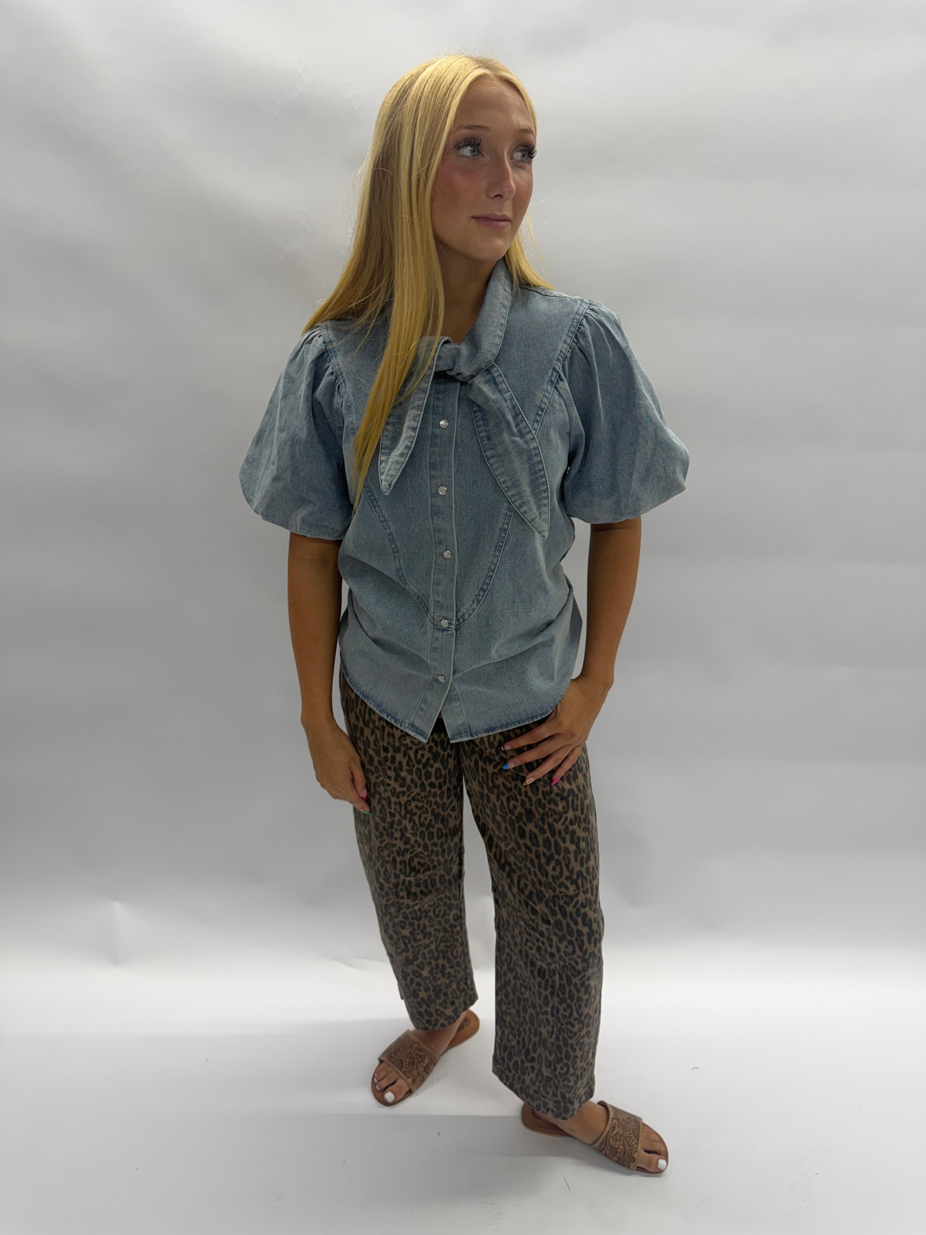 The Livy Denim Blouse