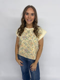 Floral Embroidery Print Tank