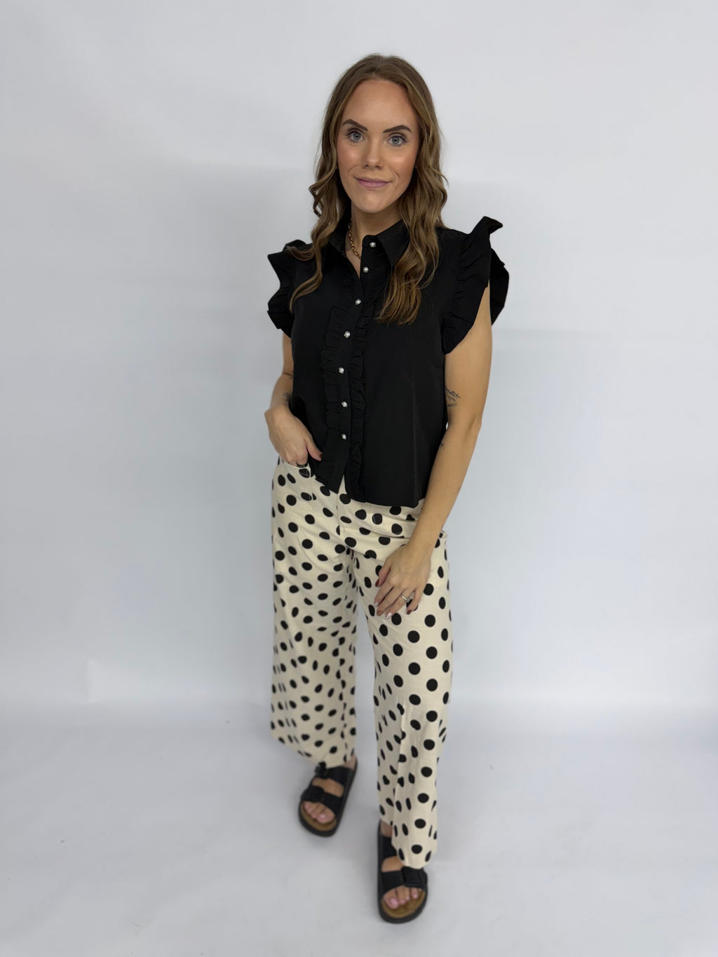 Black Poka Dot Pants