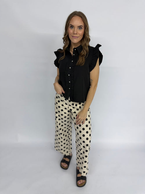 Black Poka Dot Pants