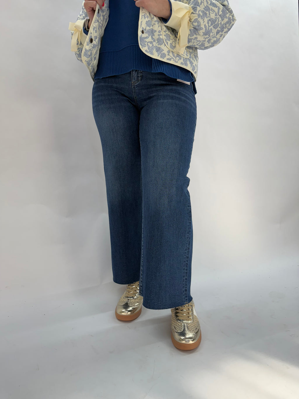 The Nicky Cropped Wide Leg Mom Jeans