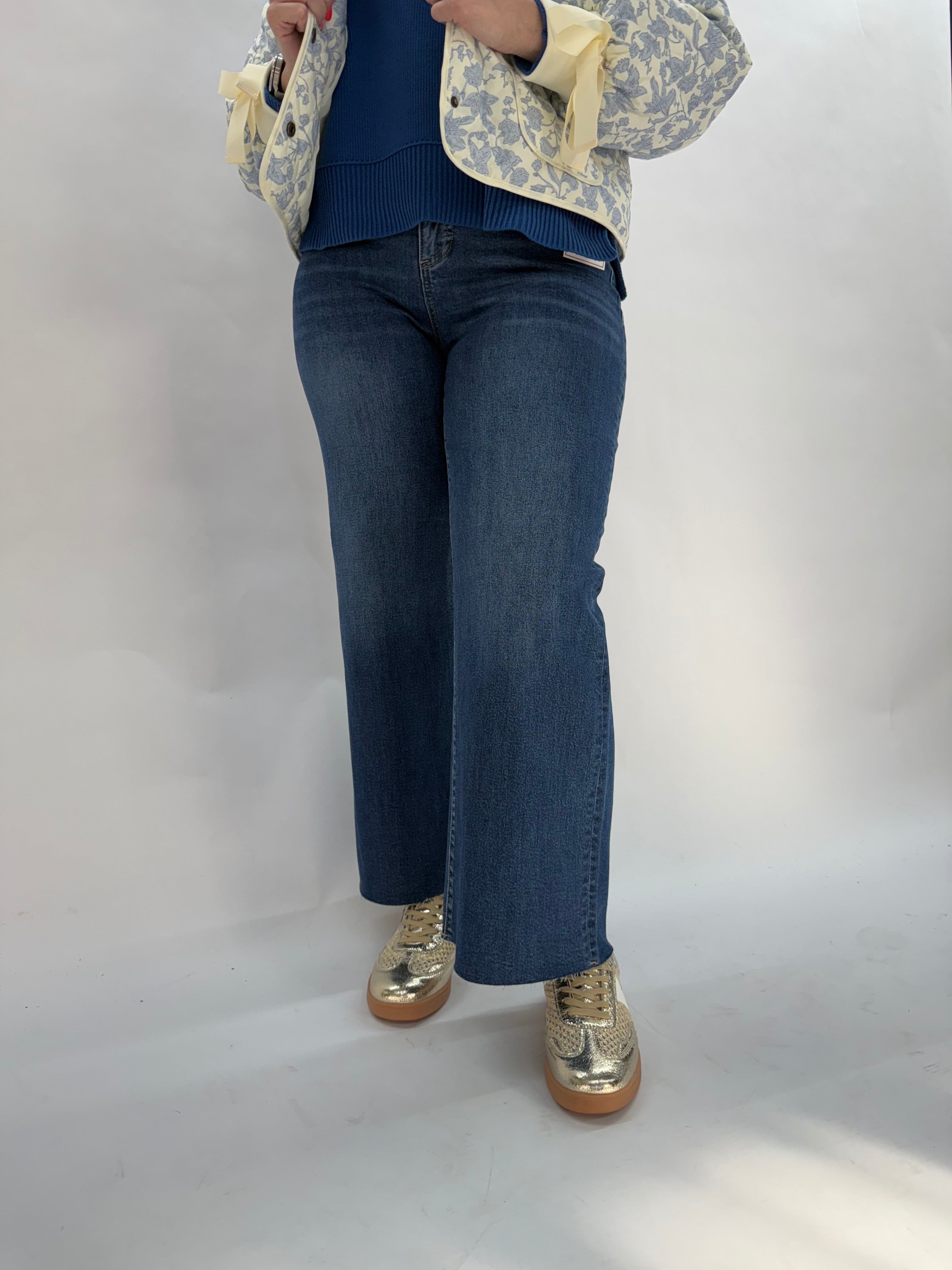 The Nicky Cropped Wide Leg Mom Jeans