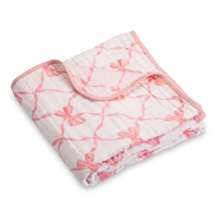 Bow Muslin Quilt Blanket