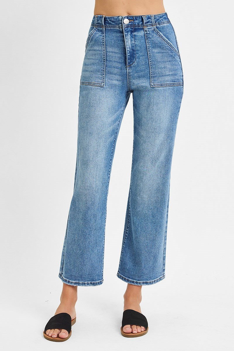The Sammie High Rise Ankle Flare Jeans