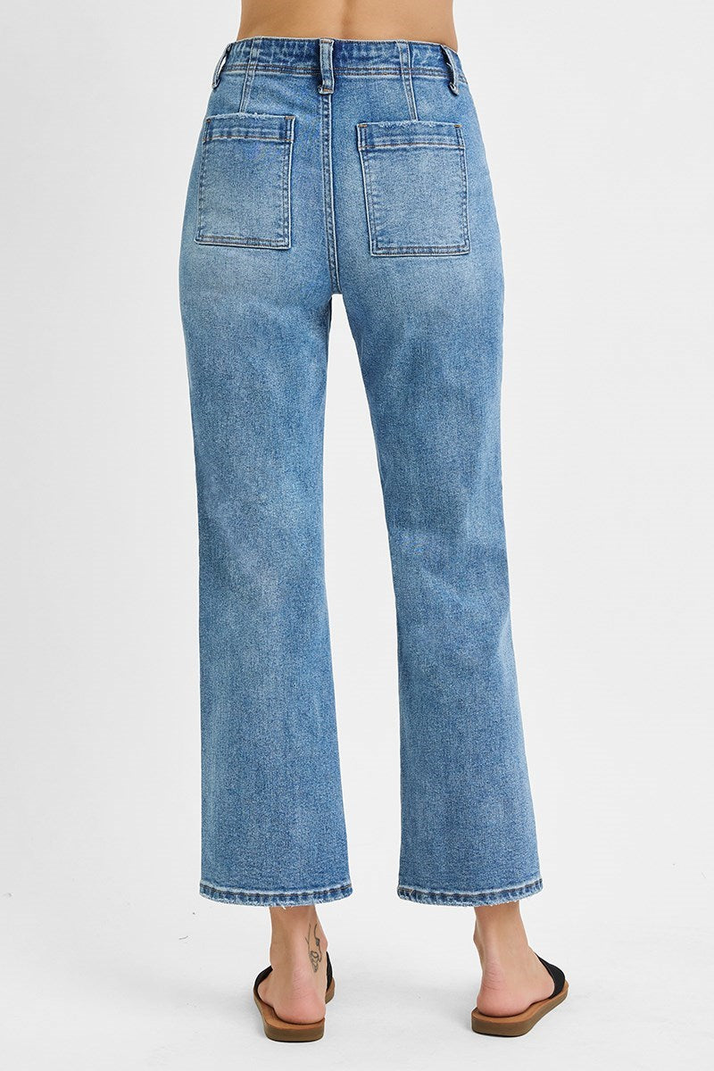 The Sammie High Rise Ankle Flare Jeans
