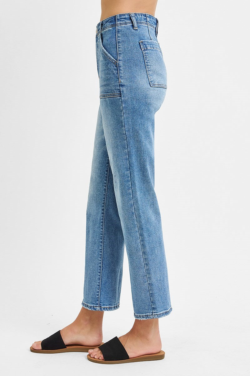 The Sammie High Rise Ankle Flare Jeans